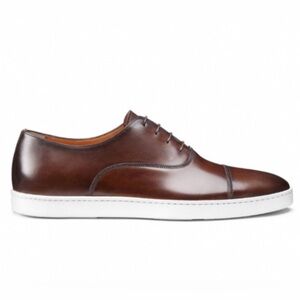 Santoni Durbin Derby Sneaker cap toe‎ Brown leather Size 11